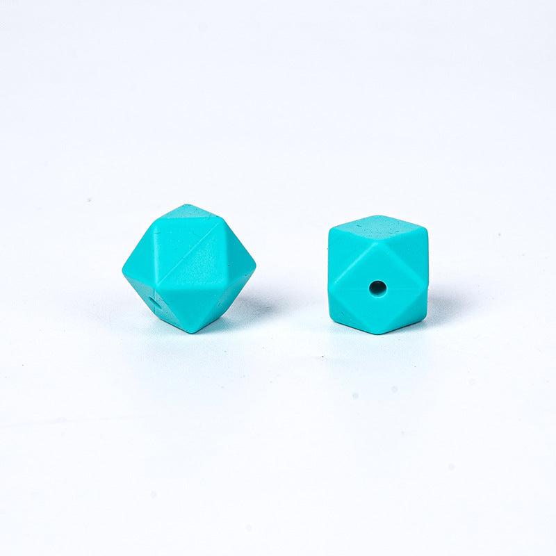 Al por mayor 50 piezas de 50 piezas de 17 mm de forma hexagonal de silicona